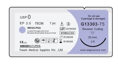 Undyed or Violet PGA Surgical Sutures Ophthalmic