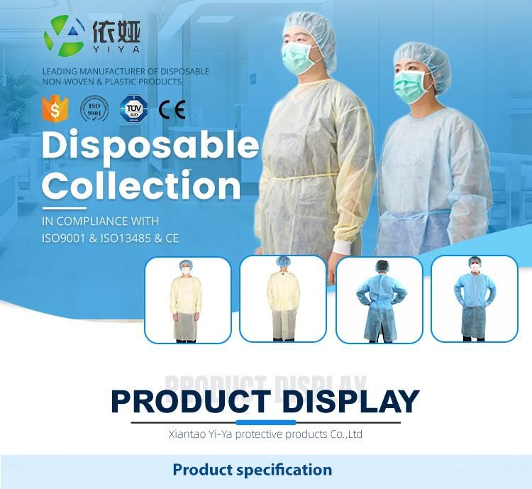 Isolation Gown Waterproof Gown PP Laminated PE Fabric Hospital Gown