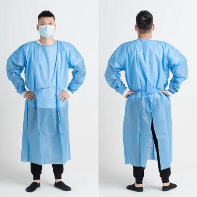Level 2 Disposable PP+PE Blue Waterproof Isolation Gown
