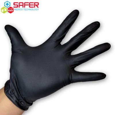 Beauty Use Black Vinyl Examination Gloves with Powder Free