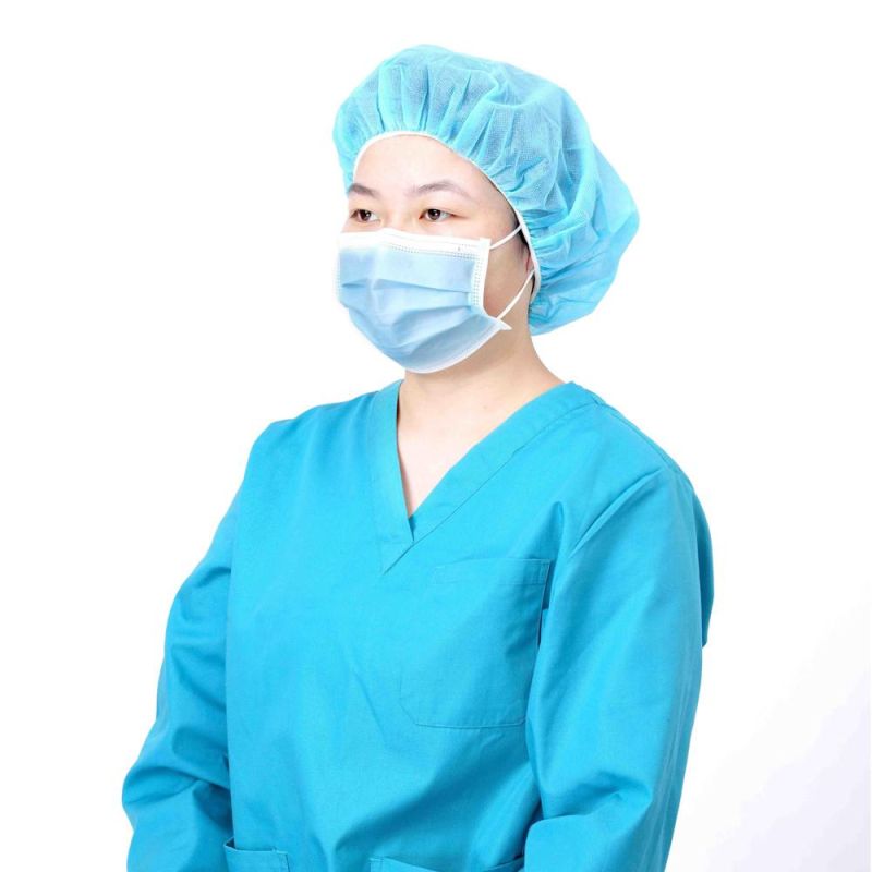 Medical Disposable PP Surgical Cap Doctor Nurse Bouffant Cap Non Woven Hair Covers Mob Clip Cap