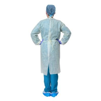Level 2 Isolation Gown Level 3 Waterproof Gown PP Laminated PE Fabric Hospital Gown
