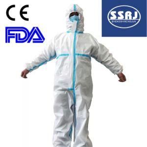 Ce &amp; FDA Approved Lightweight Work White Non-Woven Disposable Coverall