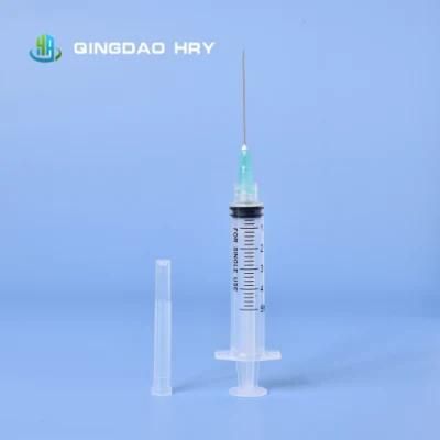 Manufacture of Disposable 5ml Medical Luer Lock/Slip Syringe Injector Manufacturer with CE FDA (510K) ISO