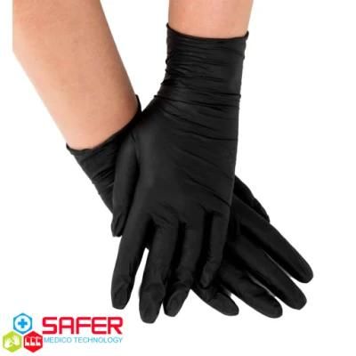 Black Examinaton Nitrile Gloves Powder Free