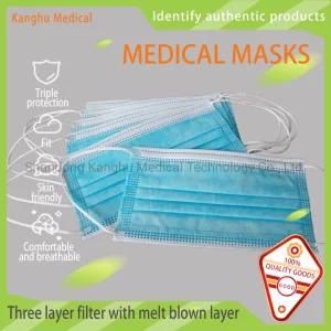 Kagnhu Disposable Non Woven 3ply Medical Face Mask for Medical/Hospital/School/Market