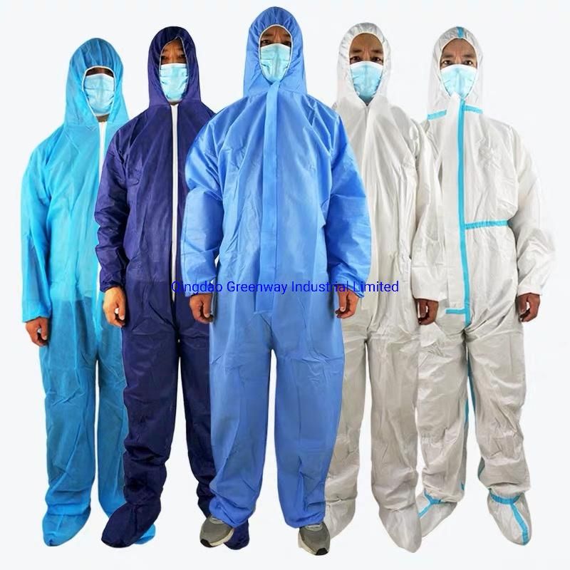 Non Woven Safety Disposable SMS Isolation Gown