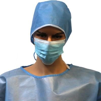 Wholesale Medical PP Spunbond 3 Ply Flat Disposable Surgical Face Mask for Hospital