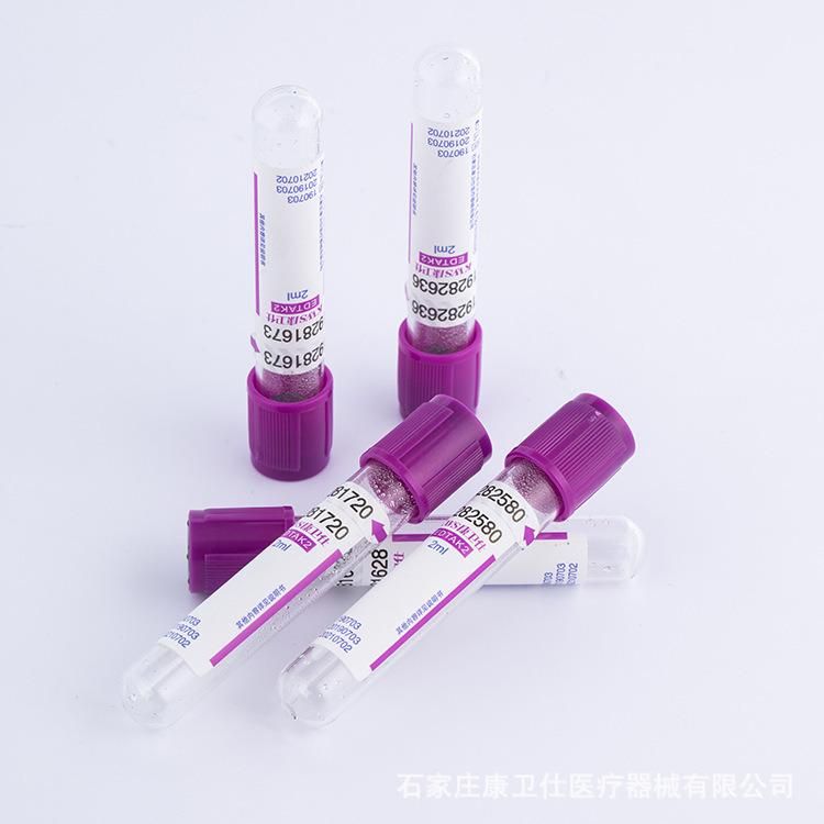 Single-Use Vacuum Blood Collection Tube Purple Glass Anticoagulant Routine Tube