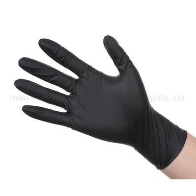 Tattoo Black Disposable Flexible Nitrile Gloves