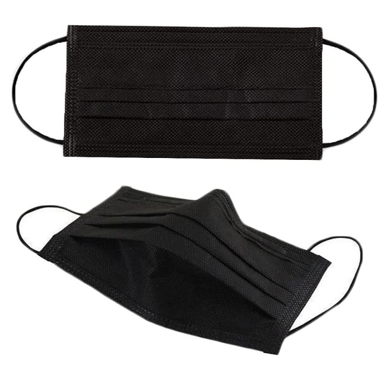 3-Layer Mask Black Disposable Earloop Non-Woven