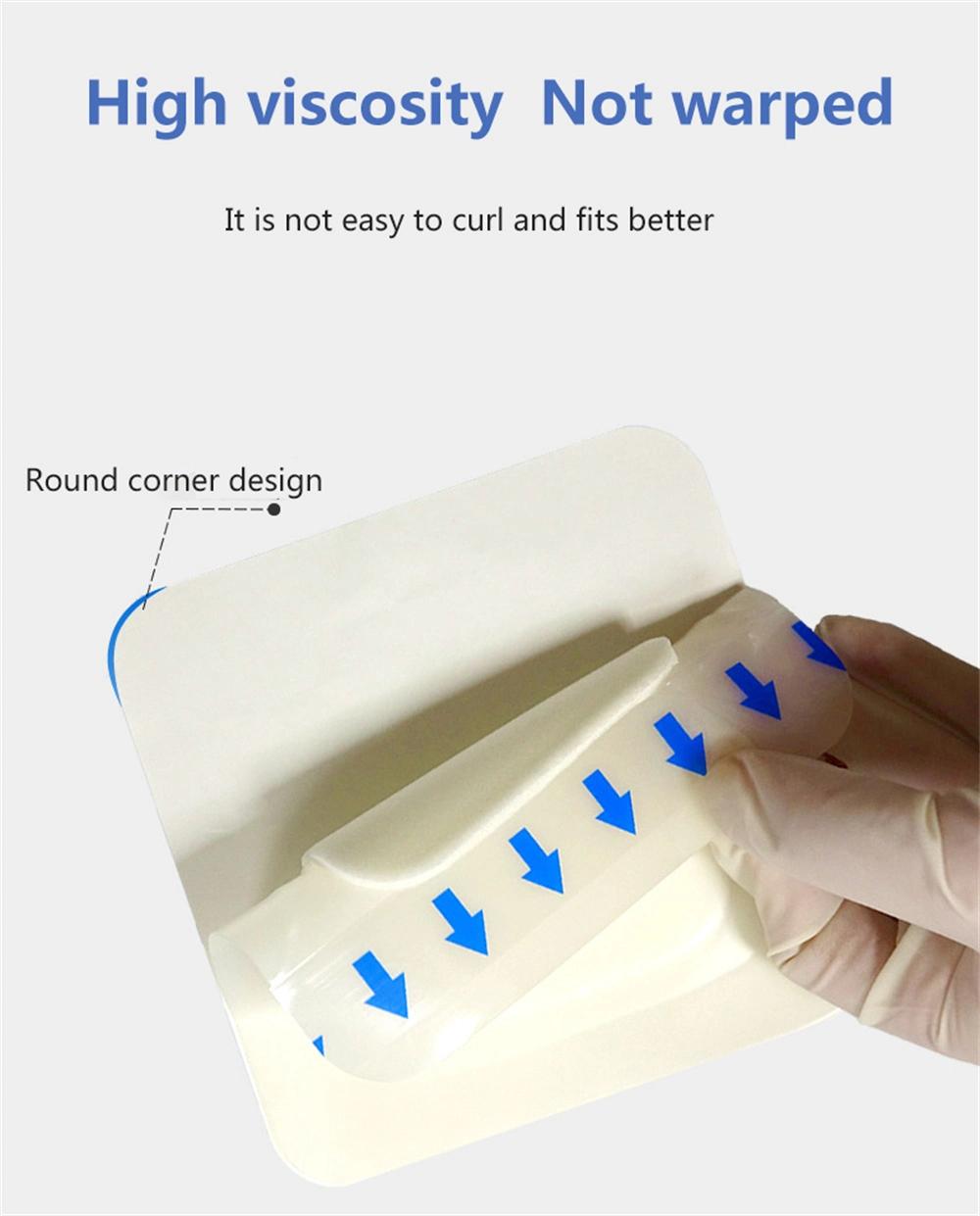 New Self-Adherent Non Adhesive Border PU Wound Dressing Silicone Foam Dressing