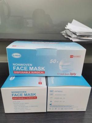 Nonwoven 3ply Face Mask for Adults Medical Supply Best Sale 3 Ply Disposable Surgical Earloop Face Mask Manufacturer