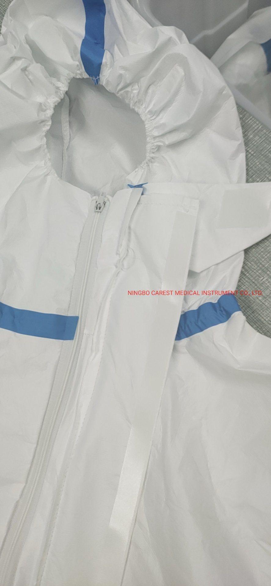 Medical Disposable Protective Coverall with CE, En14126, Type 6, Type 5, GB19082