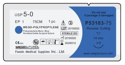 Good Polypropylene Surgical Suture with Small Needle Long Package for Cardiovascular