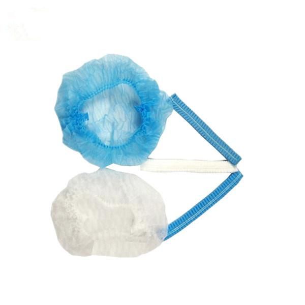 Hot Sale Non-Woven Disposable Round Clip Cap Bouffant Surgical Cap