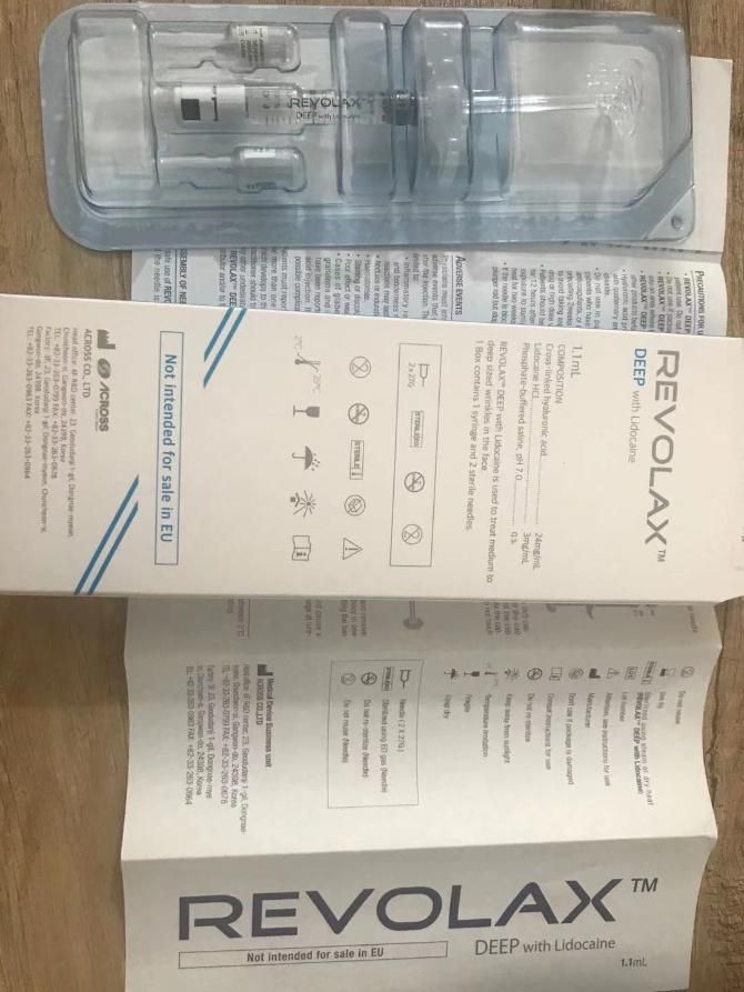 Best Quality Revolax 1ml Linked Cross Hyluronic Acid Dermal Fillers OEM Eye Chin Cheeks Face Care Anti Wrinkle Injectable