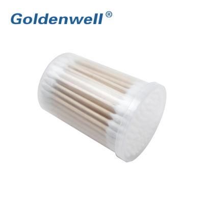 100PCS Double Round Head Makeup Swab Bamboo Stick Cotton Buds