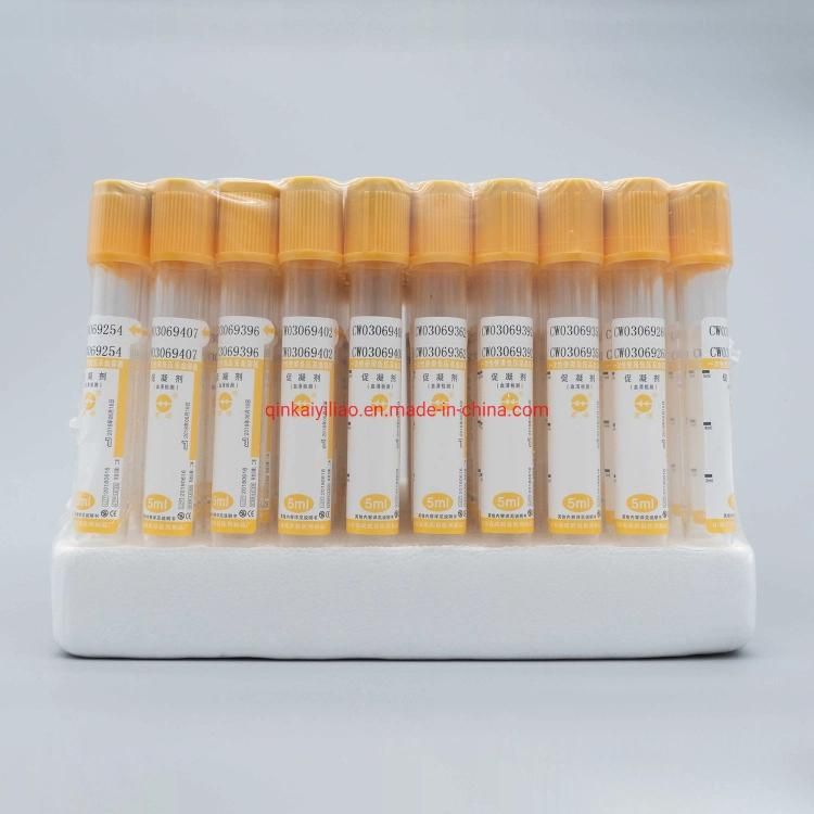Hot Sale Glass or Pet Vacuum Blood Collection Test Tube with White Cap