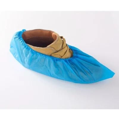 Waterproof Blue Plastic CPE Polyethylene Disposable Shoe Covers