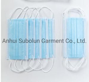 Wholesale Non-Woven Disposable 3ply Medical Surgical Face Mask with Adjustable Nose Strip