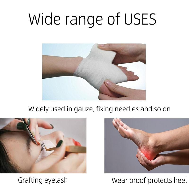 Microporous Medical Tape Adhesive Bandage, Hypoallergenic Self-Adhesive Roll, Paper Tape, PE Non-Woven Tape