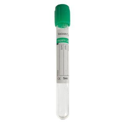 Laboratory Coagulation Test Sodium Heparin Green Cap Vacuum Blood Collection Tube