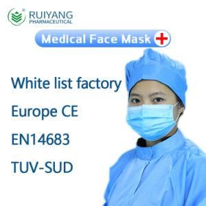 Ruiyang Mask Medical Surgical Mask En14683 Europe Ce TUV-Sud Report China Export White List Bacteria Filtration Rate 99.2%