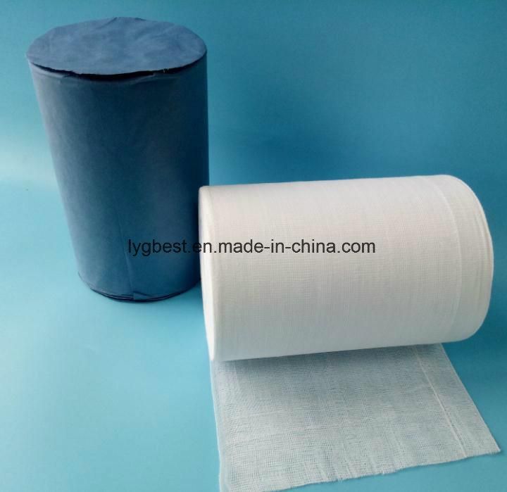 FDA Ce & ISO Approved 19X15 Surgical Absorbent Gauze in Jumbo Roll