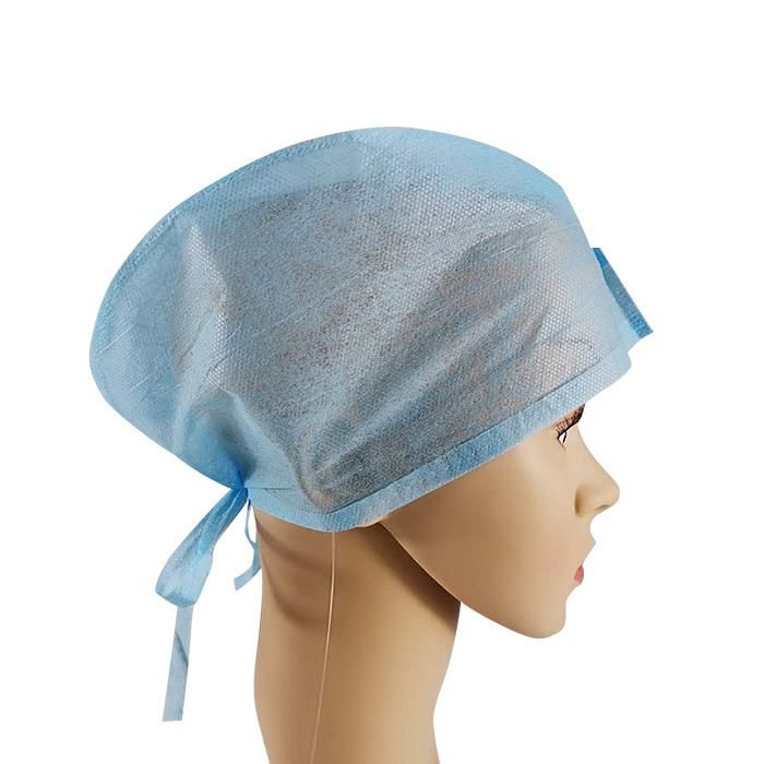 ISO13485 Certified Hygienic Protection Blue Safety Surgical Disposable Hospital Surgical SBPP Polypropylene Factory Surgeon Non-Woven Cap