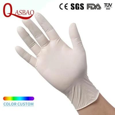(9inch) Xs S M L XL Disposable Latex Gloves for Dental Examination with Logo Custom