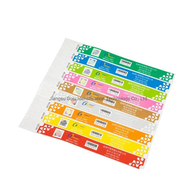Printable Tyvek Wristbands Waterproof Disposable Party Tickets ID Wristbands
