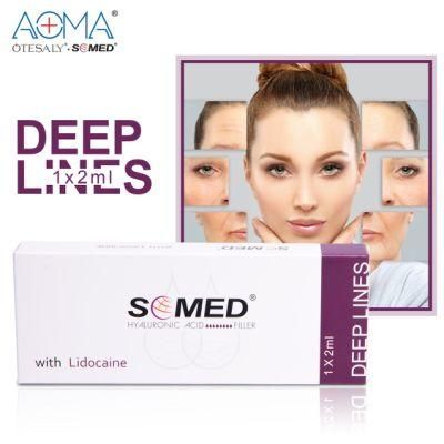 Free Samples Somed 2ml Anti Aging Dermal Filler Deep Wrinkles Injection Hyaluronic Acid Injection Filler with Lido