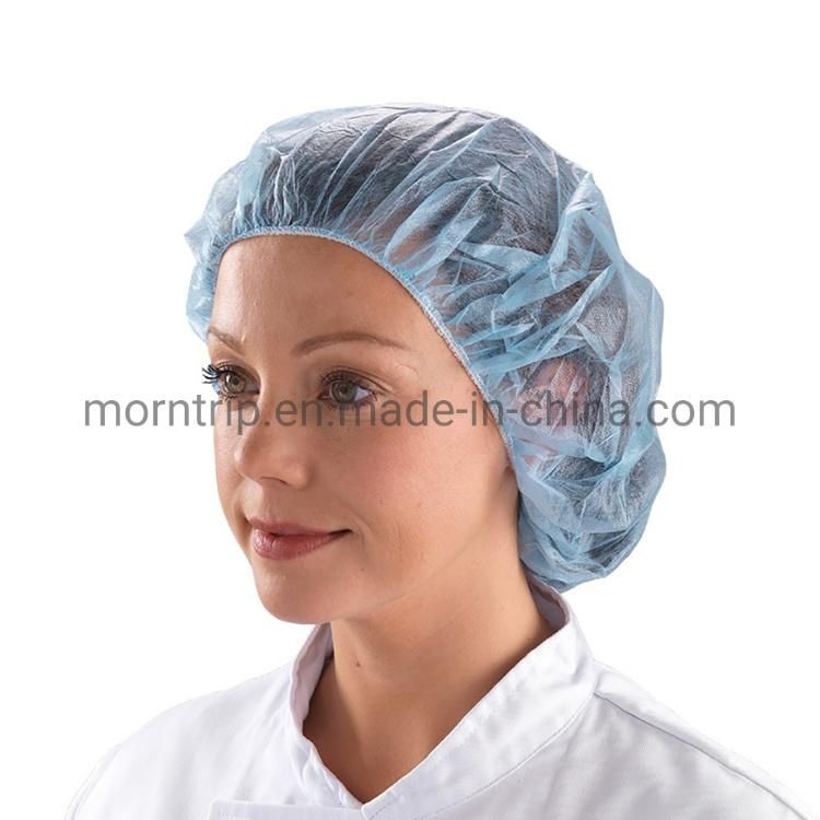 Single&Double Elastic Wholesale Cleaning Catering Industry Nonwoven Mob Cap