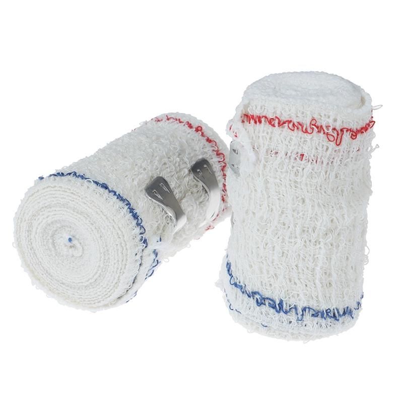 5cmx4m 7.5cmx4.5m Disposable Cotton Elastic Crepe Bandage with Color Brim