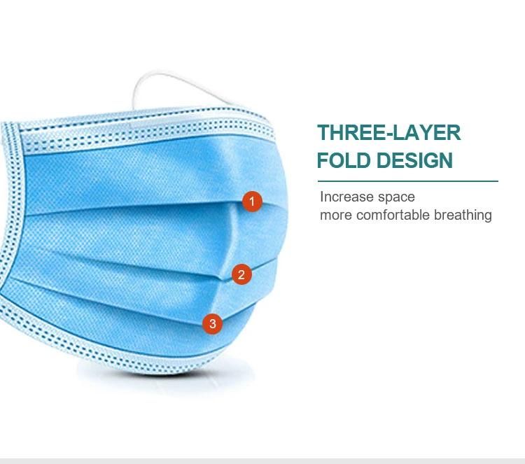Manufacturer Suppliers Protective 3 Ply Disposable Medical Face Mask