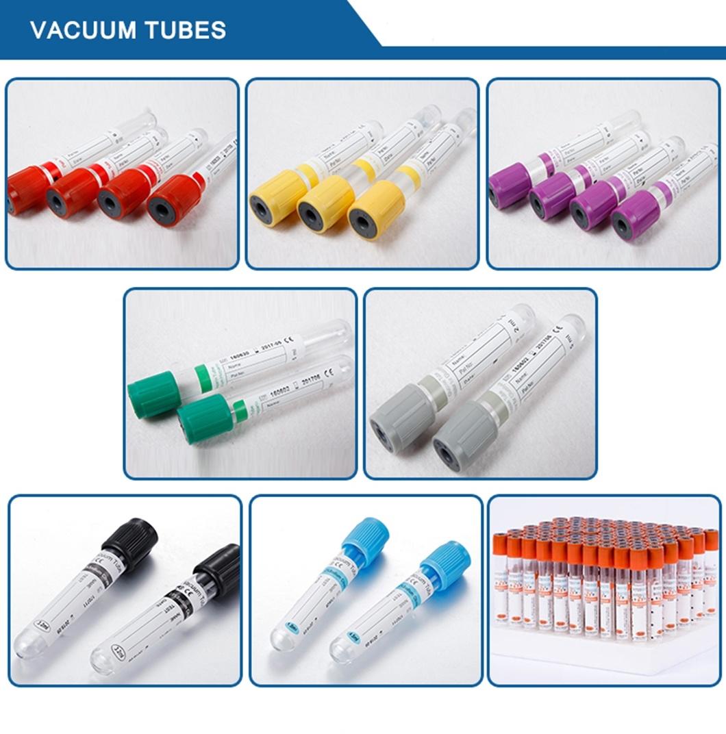 Different Types of Disposable Medical Pet Plain Vacuum Blood Collection Tube