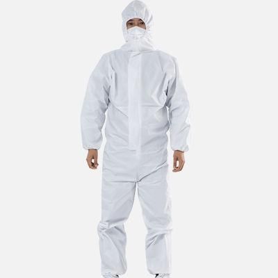 Type 5/6 SMS Nonwoven Disposable White Protective Coverall