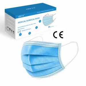 En14683 Bfe 99 Medical Supply Disposable 3ply Medical Surgical Face Mask with Melt Blown