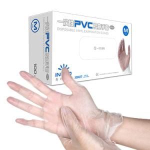 100PCS S M L XL Size Food Safe Powder Free PVC Vinyl Examination Exam Hands Protective Disposable Gloves
