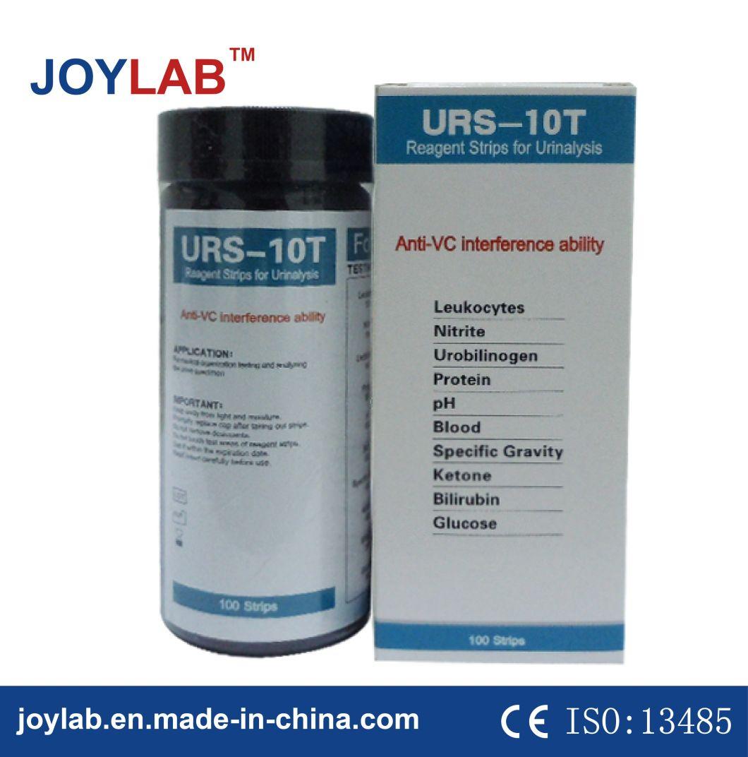 10 Parameters Urine Reagent Strips for Blood, Ketone, Glucose, pH, Urs-10t