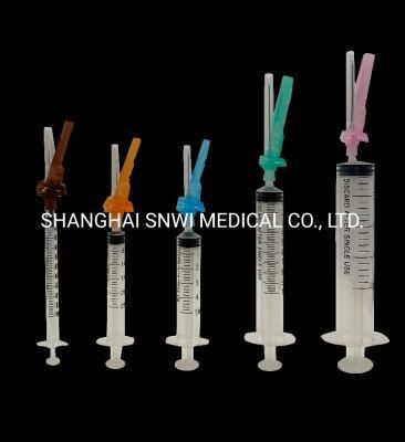 3 Part Luer Slip or Luer Lock Safety Medical Disposable Plastic Syringe with Needle
