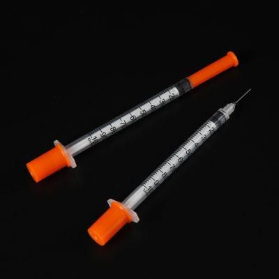 Disposable Safety CE Approved 1ml Insulin Syringe with Needle