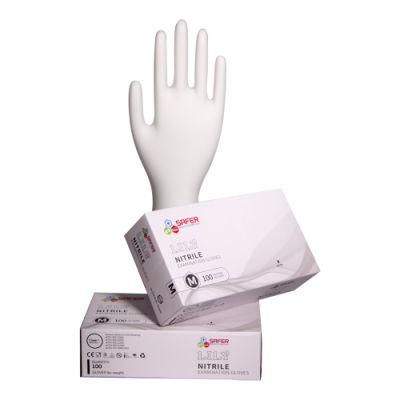 Prices Nitrile Gloves Powder Free Disposable White with High Quality