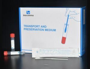 Vtm Disposable Virus Specimen Collection Tube with CE Flocked Nasal Swab (non-inactivated medium)