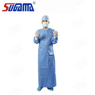 Elastic Cuff or Knitted Cuff Disposable SMS Surgical Gown