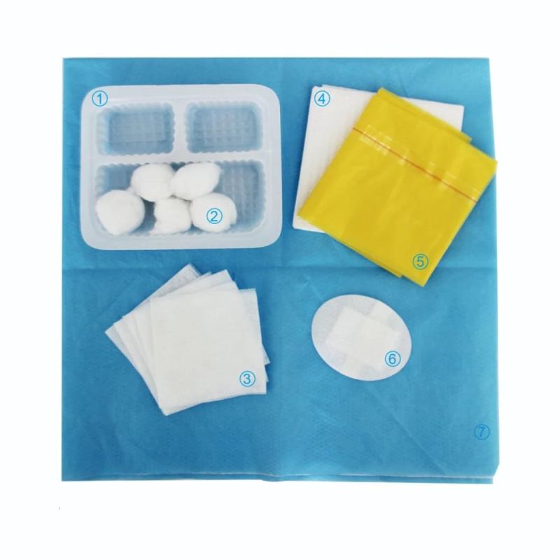 FDA CE ISO Approved Sterile Surgical Wound Dressing Kit Tray