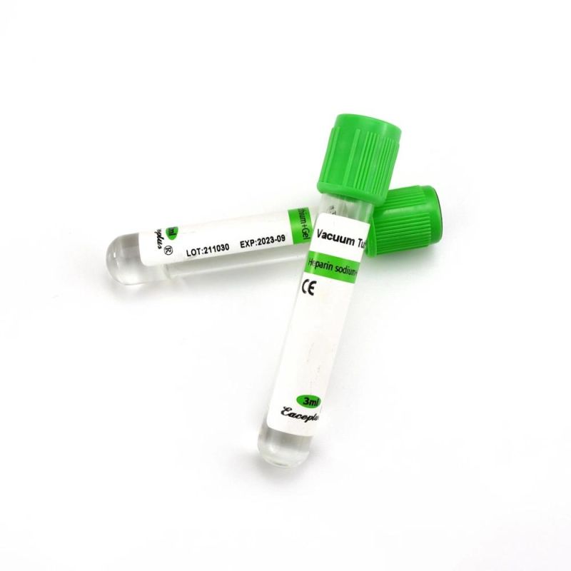 Siny High Quality Medical Supply Heparin Sodium Tubes Glass Pet Disposable Blood Collection Test Tube with CE