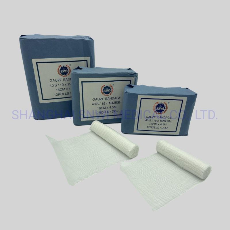 CE and ISO First Aid Medical Supply Absorbent Gauze Bandage for Hospital Use