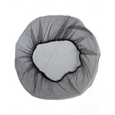 Nylon Mesh for Hair / Nylon Hairnets Disposable 21&prime; &prime; Black/White Cap